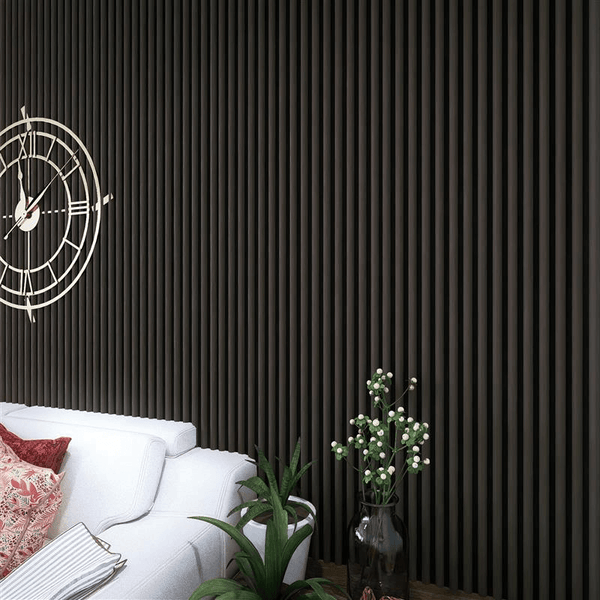 STRIVO Curve Acoustic Slat Wall Panel - Black Oak