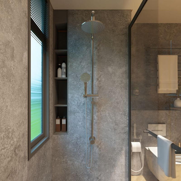 Large Grey Concrete 1.0m x 2.4m Shower Panel