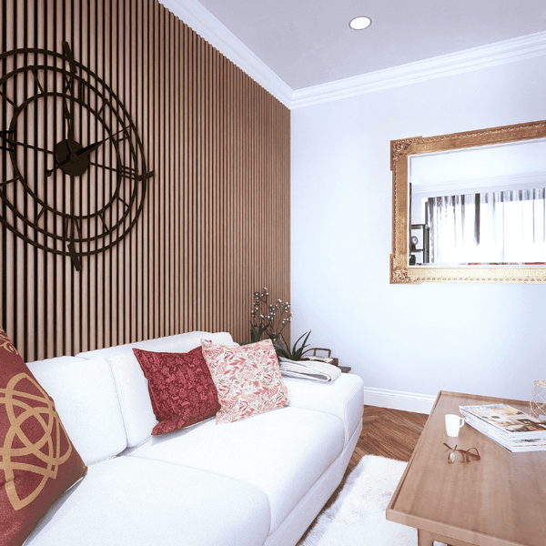 STRIVO Curve Acoustic Slat Wall Panel - Walnut