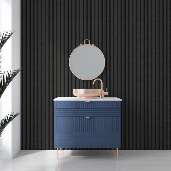 Charcoal Water Resistant Slat Wall Panel - Sulcado
