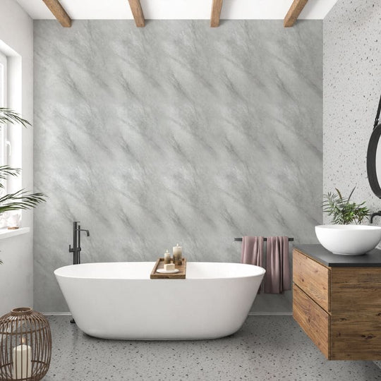 Dark Grey Marble Effect Bathroom Panels | The Panel Company