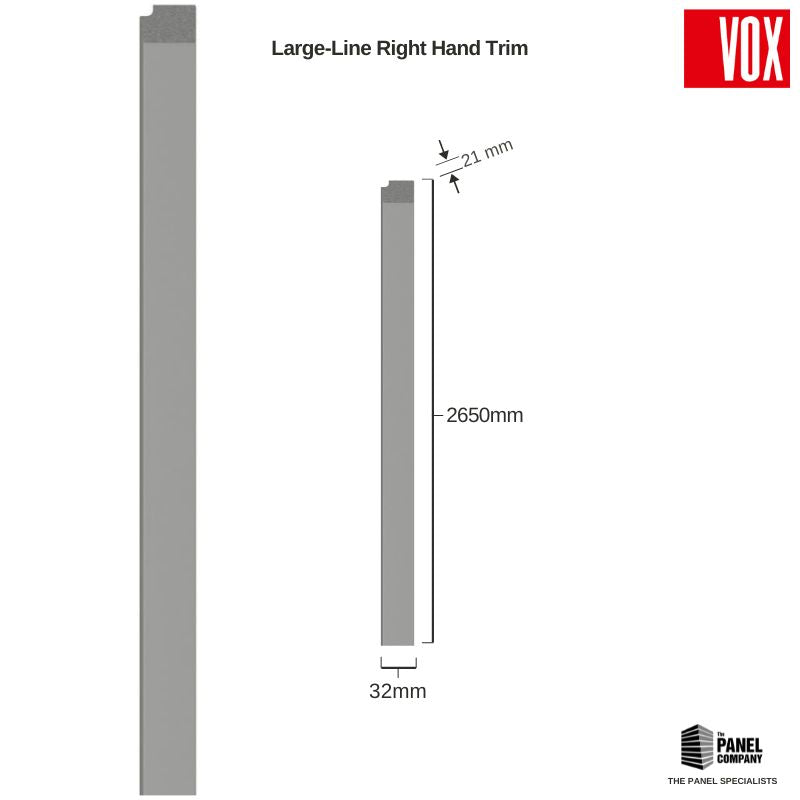 Vox Linerio S-Line Grey Slat Wood Panel | Finishing Trims | Panel Co ...