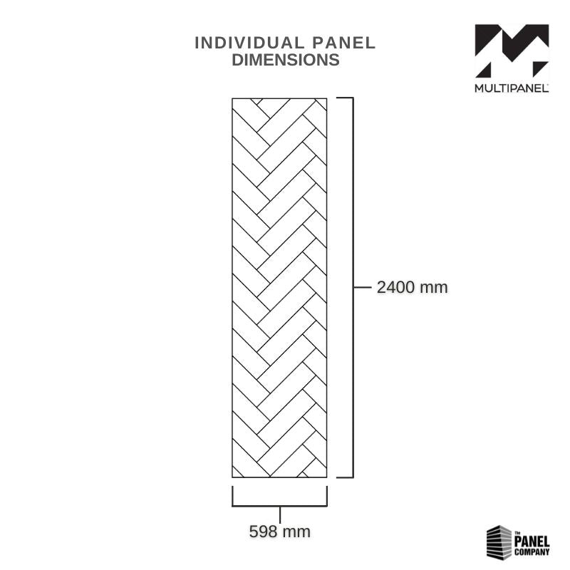 Multipanel Alpine White Herringbone Tile Effect Shower Panel – Panel ...