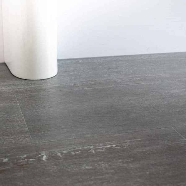 Iona Black Concrete SPC Flooring | w/ Built In Underlay | Elegance Range | 2.04m² Pack